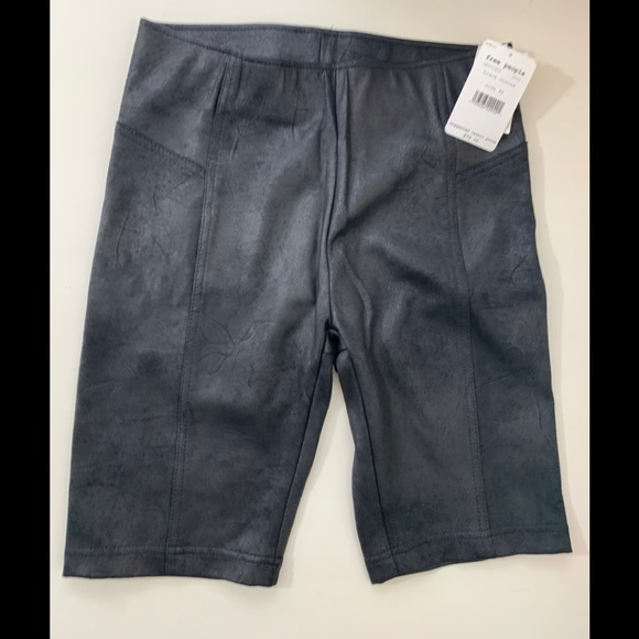 Free People Movement Heatwave Black Faux Suede Bike Shorts - Picture 4 of 11